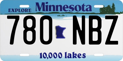MN license plate 780NBZ