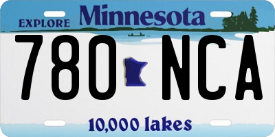MN license plate 780NCA