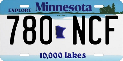 MN license plate 780NCF