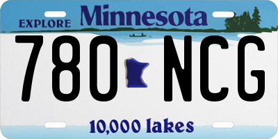MN license plate 780NCG