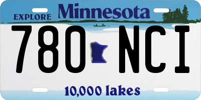 MN license plate 780NCI