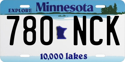 MN license plate 780NCK