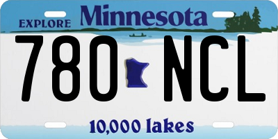 MN license plate 780NCL