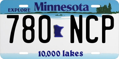 MN license plate 780NCP
