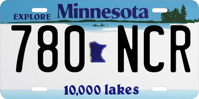 MN license plate 780NCR