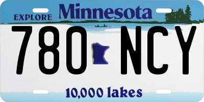 MN license plate 780NCY