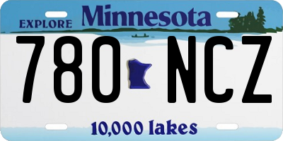 MN license plate 780NCZ