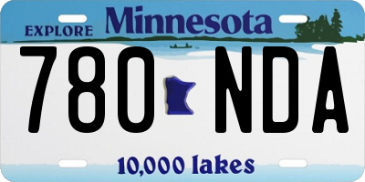 MN license plate 780NDA