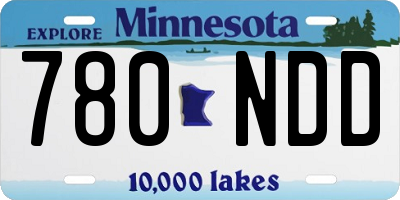 MN license plate 780NDD