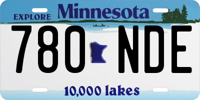 MN license plate 780NDE