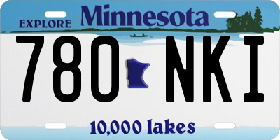 MN license plate 780NKI