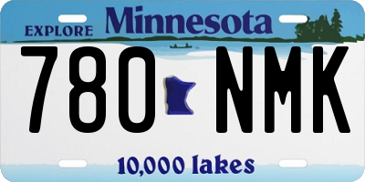MN license plate 780NMK