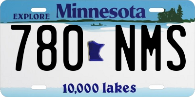 MN license plate 780NMS