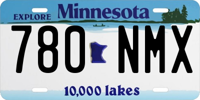 MN license plate 780NMX