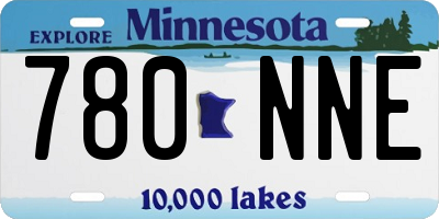 MN license plate 780NNE