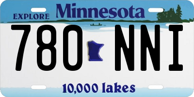 MN license plate 780NNI