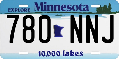 MN license plate 780NNJ