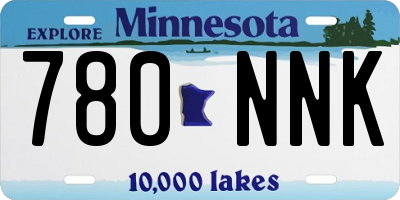 MN license plate 780NNK
