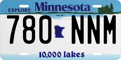 MN license plate 780NNM