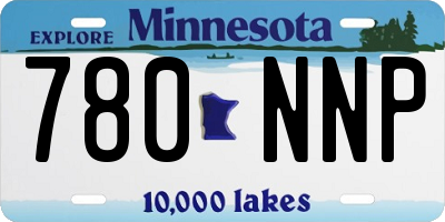 MN license plate 780NNP
