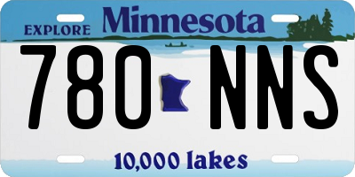 MN license plate 780NNS