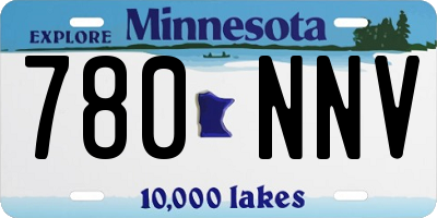 MN license plate 780NNV
