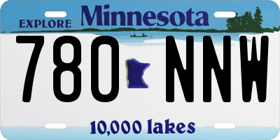 MN license plate 780NNW