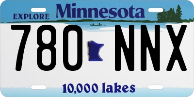 MN license plate 780NNX