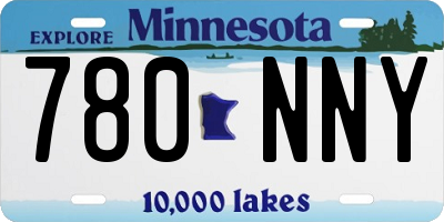 MN license plate 780NNY