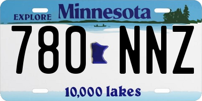 MN license plate 780NNZ