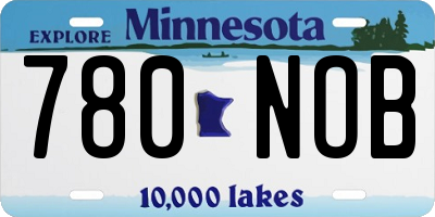 MN license plate 780NOB