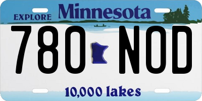 MN license plate 780NOD