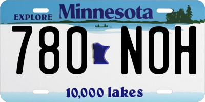 MN license plate 780NOH