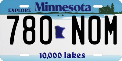 MN license plate 780NOM