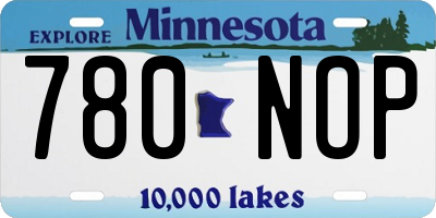 MN license plate 780NOP