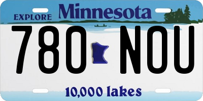 MN license plate 780NOU