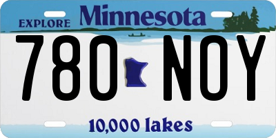 MN license plate 780NOY