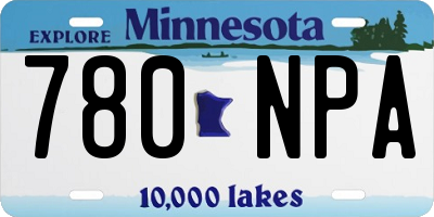 MN license plate 780NPA