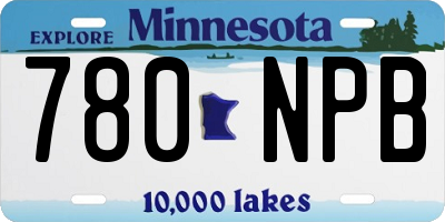 MN license plate 780NPB