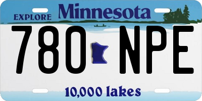 MN license plate 780NPE