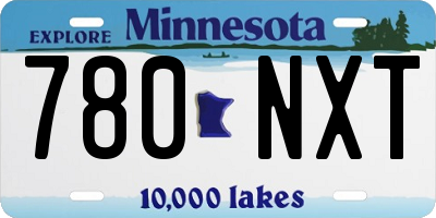 MN license plate 780NXT