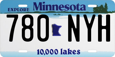 MN license plate 780NYH