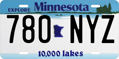 MN license plate 780NYZ