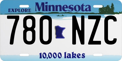 MN license plate 780NZC