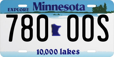 MN license plate 780OOS