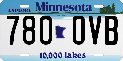 MN license plate 780OVB