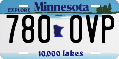 MN license plate 780OVP