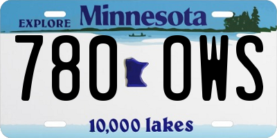 MN license plate 780OWS