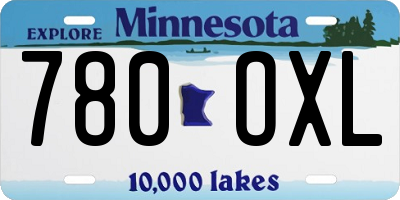 MN license plate 780OXL