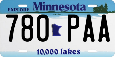 MN license plate 780PAA
